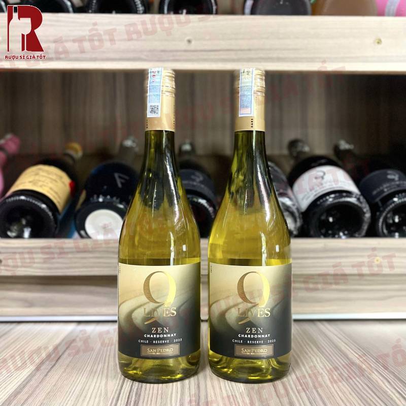 Rượu Vang Chile Trắng 9 Lives Zen Chardonnay