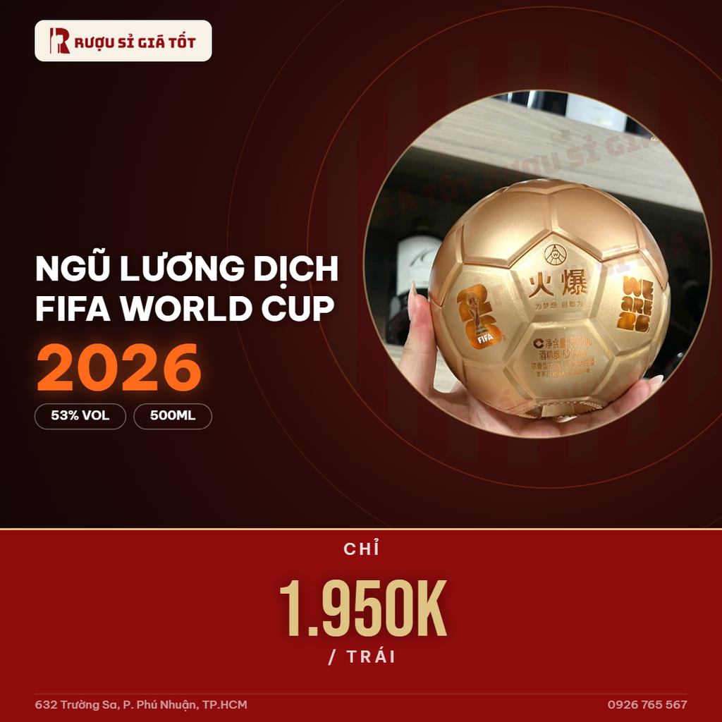 Rượu Wuliangye Ngũ Lương Dịch Bản Đồng FIFA World Cup 2026 - Phiên Bản Giới Hạn