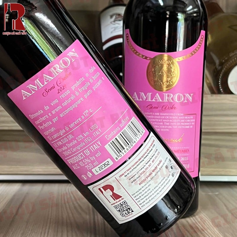 Rượu Vang Ngọt Amaron Semi Dolce