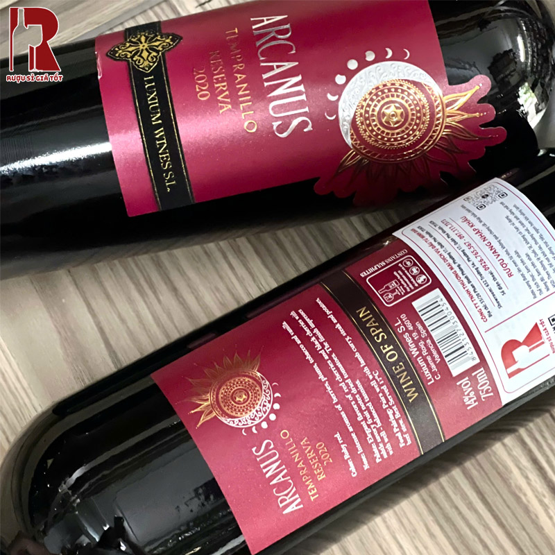 Rượu Vang Tây Ban Nha Đỏ Arcanus Tempranillo nhập khẩu giá rẻ