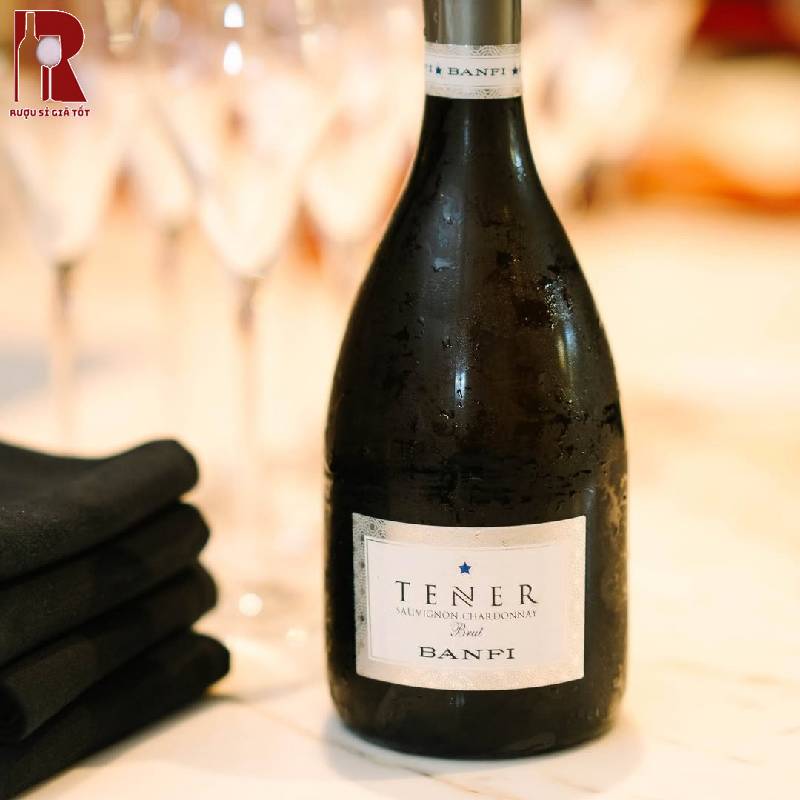 Banfi Tener Sauvignon Chardonnay Vino Spumante Brut rượu vang nổ Ý Tuscany