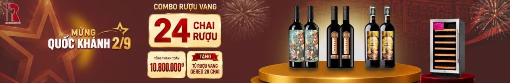 Combo Rượu Vang 24 Chai Mừng Quốc Khánh 2/9: Tặng Tủ Rượu Vang 28 Chai