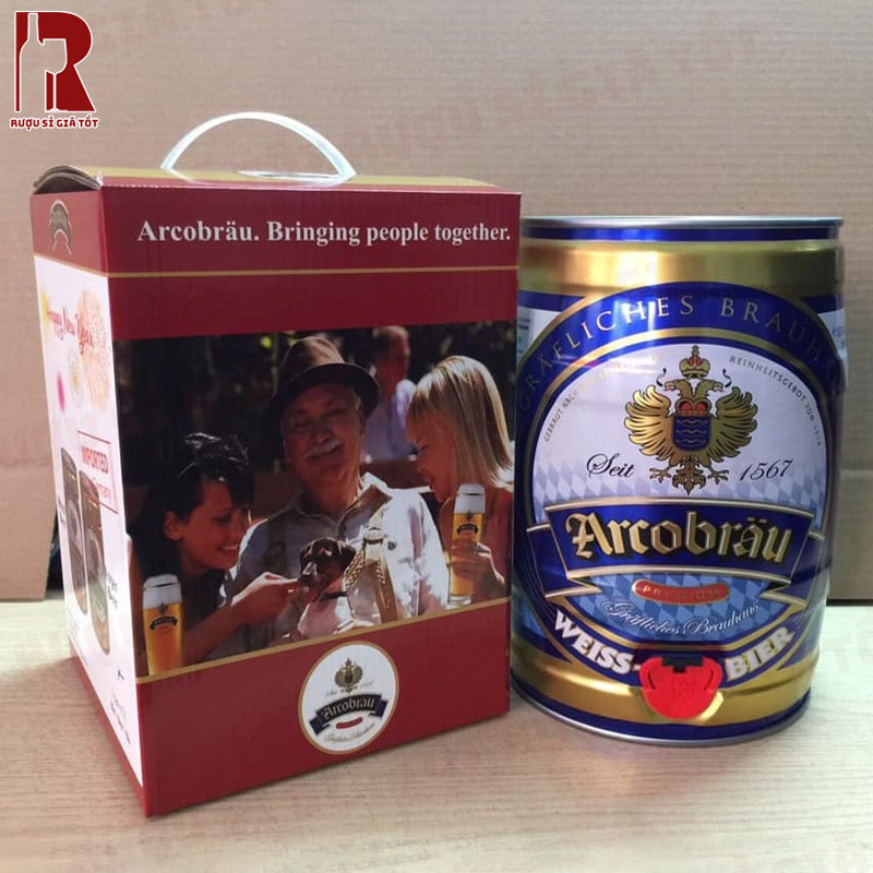 Bia Đức Arcobrau Weissbier Hell 5L nhập khẩu