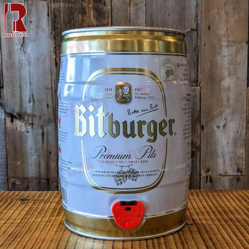 Bia Đức Bitburger Pils 5L nhập khẩu chính hãng giá rẻ
