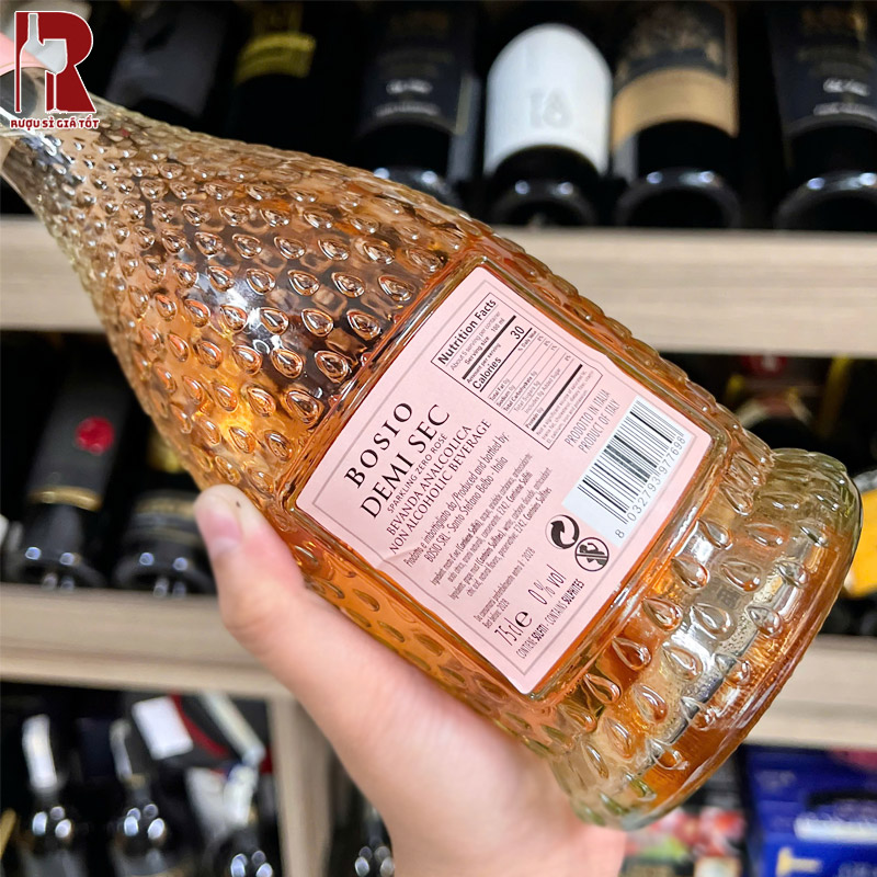 Rượu Vang Nổ Không Cồn Bosio Demi Sec nhập khẩu giá rẻ chính hãng