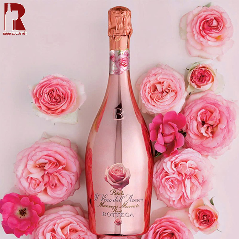 Hương Vị Rượu Vang Nổ Bottega Vino Dell'Amore Petalo Manzoni Moscato Spumante Rosato Sweet