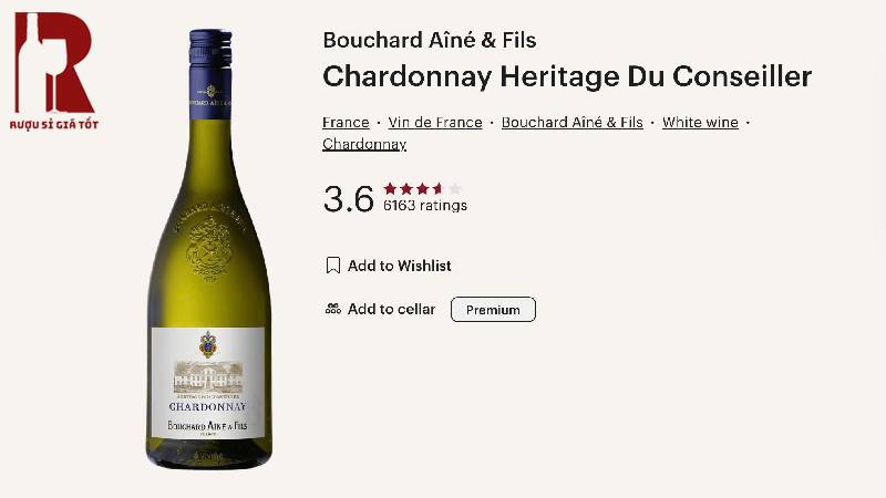 Bouchard Aine & Fils Heritage Du Conseiller Chardonnay
