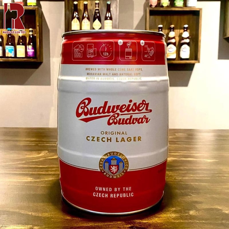 Bia Tiệp Budweiser Budvar 5L Bom nhập khẩu giá rẻ chính hãng
