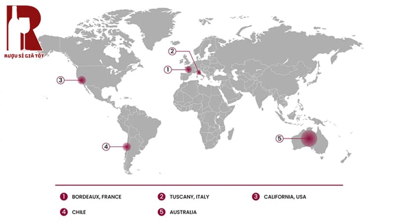Các vùng làm rượu vang Merlot nổi tiếng
