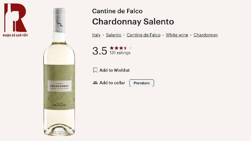 Cantine De Falco Chardonnay Salento IGP