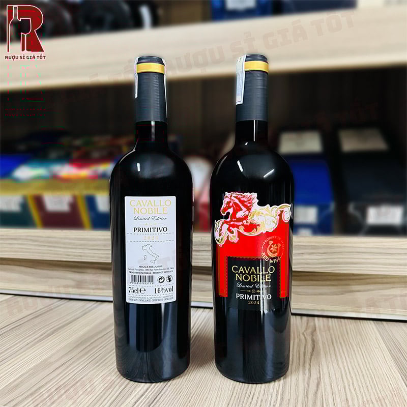 Giá Rượu Vang Ý Đỏ Cavallo Nobile Primitivo Limited Edition bao nhiêu?