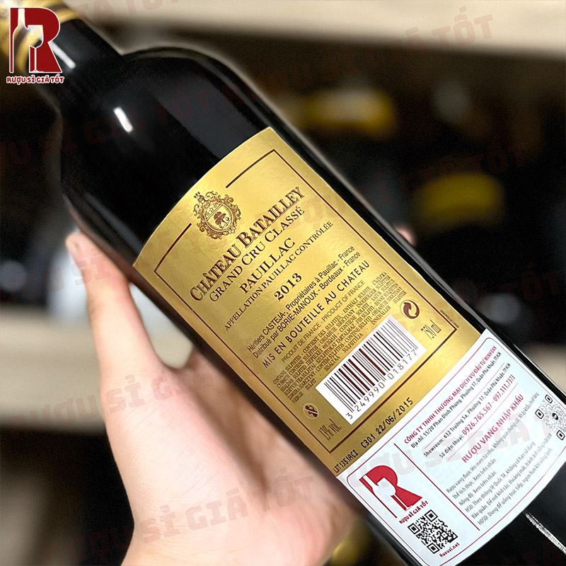 Rượu Vang Pháp Đỏ Château Batailley Pauillac Grand Cru Classe nhập khẩu giá rẻ chính hãng