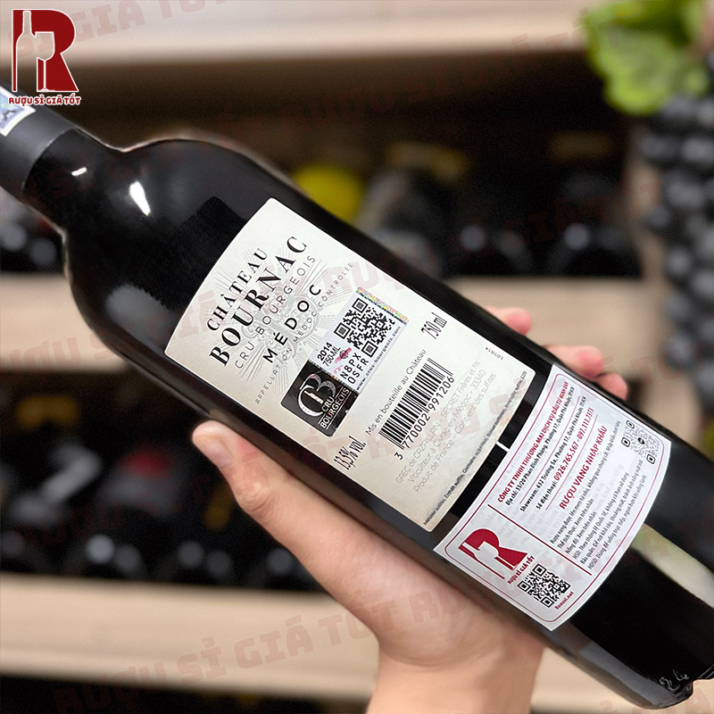 Rượu Vang Pháp Đỏ Chateau Bournac Medoc Cru Bourgeois nhập khẩu chính hãng giá rẻ