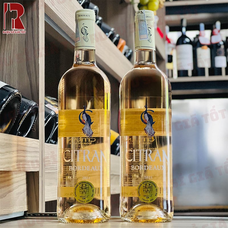 Rượu Vang Pháp Trắng Citran Bordeaux nhập khẩu