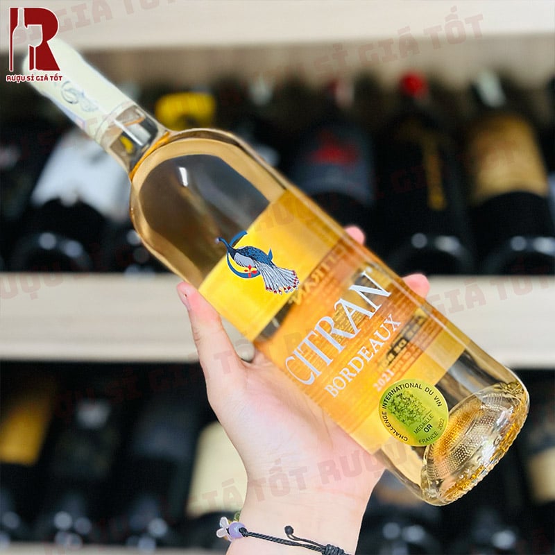 Rượu Vang Pháp Trắng Citran Bordeaux nhập khẩu chính hãng