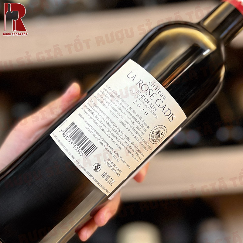 Rượu Vang Pháp Đỏ Chateau La Rose Gadis nhập khẩu chính hãng giá rẻ