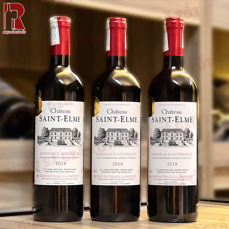 Rượu Vang Pháp Đỏ Chateau Saint Elme Bordeaux nhập khẩu