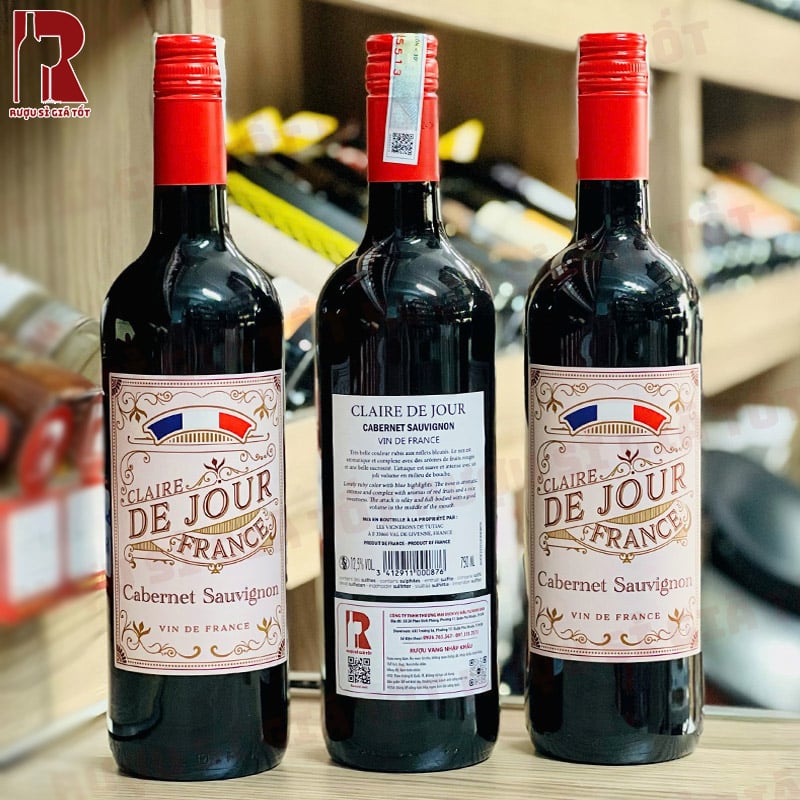 Rượu Vang Pháp Đỏ Claire De Jour Cabernet Sauvignon nhập khẩu giá rẻ