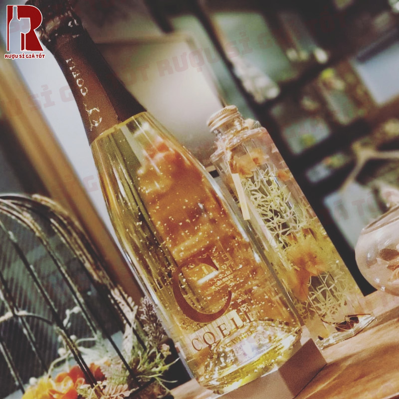 Rượu Vang Nổ Coeli Gold Flake nhập khẩu giá rẻ chính hãng