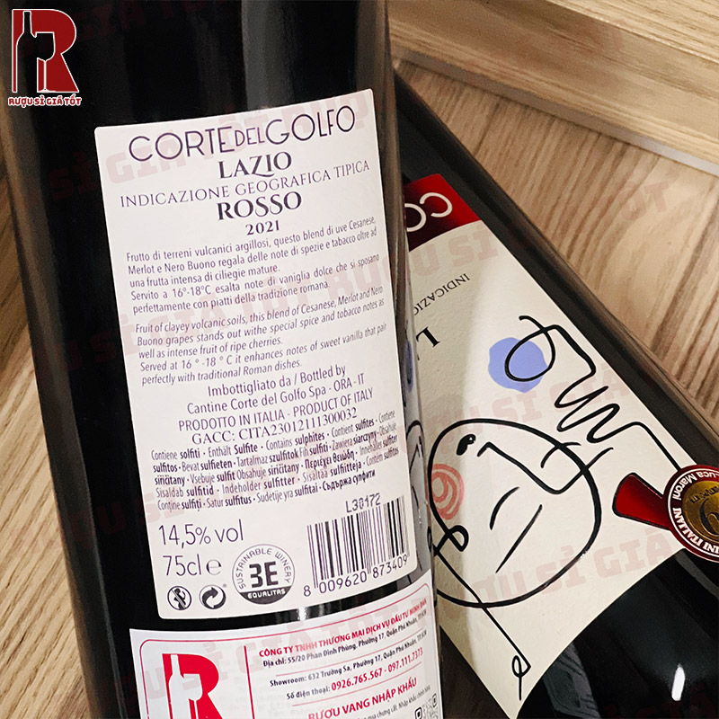 Rượu Vang Ý Đỏ Lazio Rosso nhập khẩu chính hãng giá rẻ