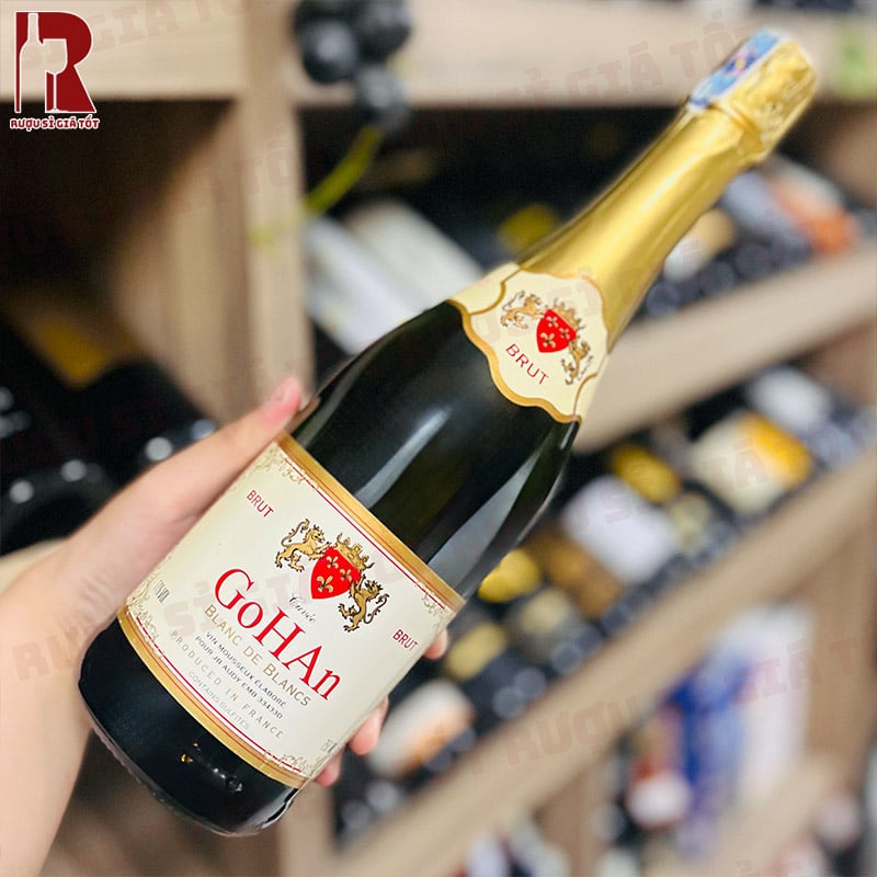 Rượu Vang Nổ Cuvee GoHAn Sparkling Mousseux Blanc de Blanc nhập khẩu giá rẻ
