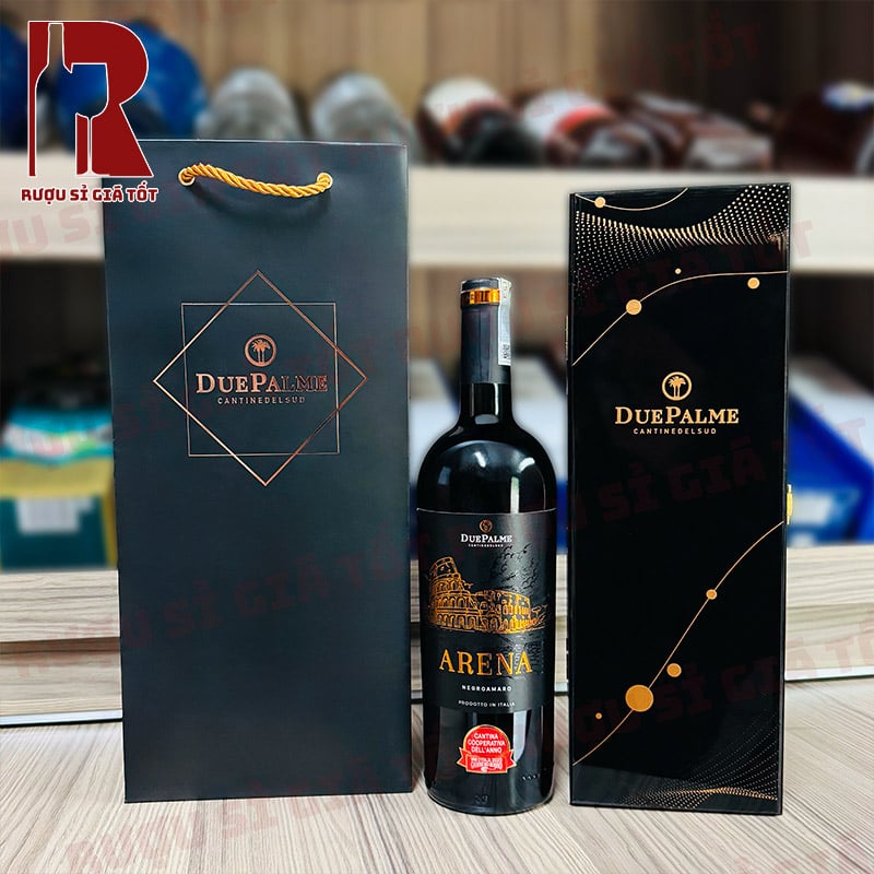 Rượu Vang Ý Đỏ Due Palme Arena Negroamaro hoàn hảo để ăn kèm các món thịt nướng