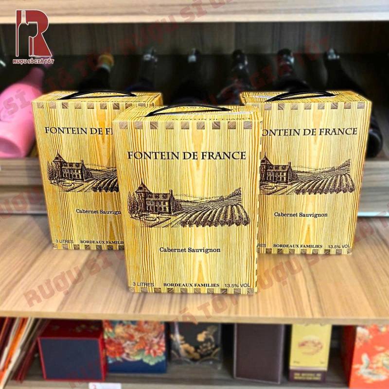 Rượu Vang Bịch Pháp Fontein de France 3L
