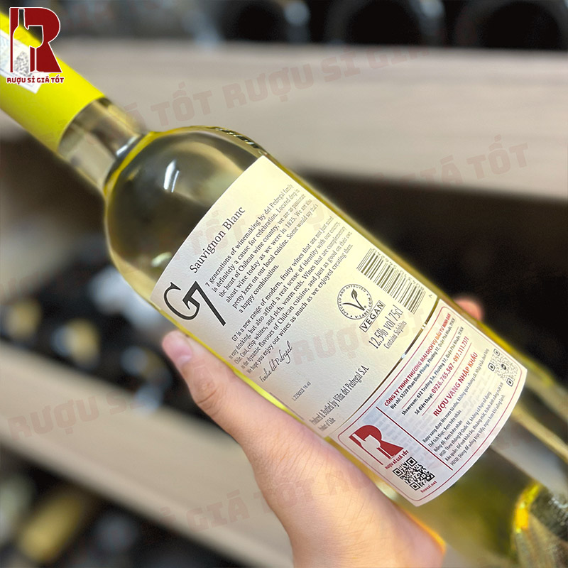 Rượu Vang Chile Trắng G7 Sauvignon Blanc nhập khẩu giá rẻ chính hãng