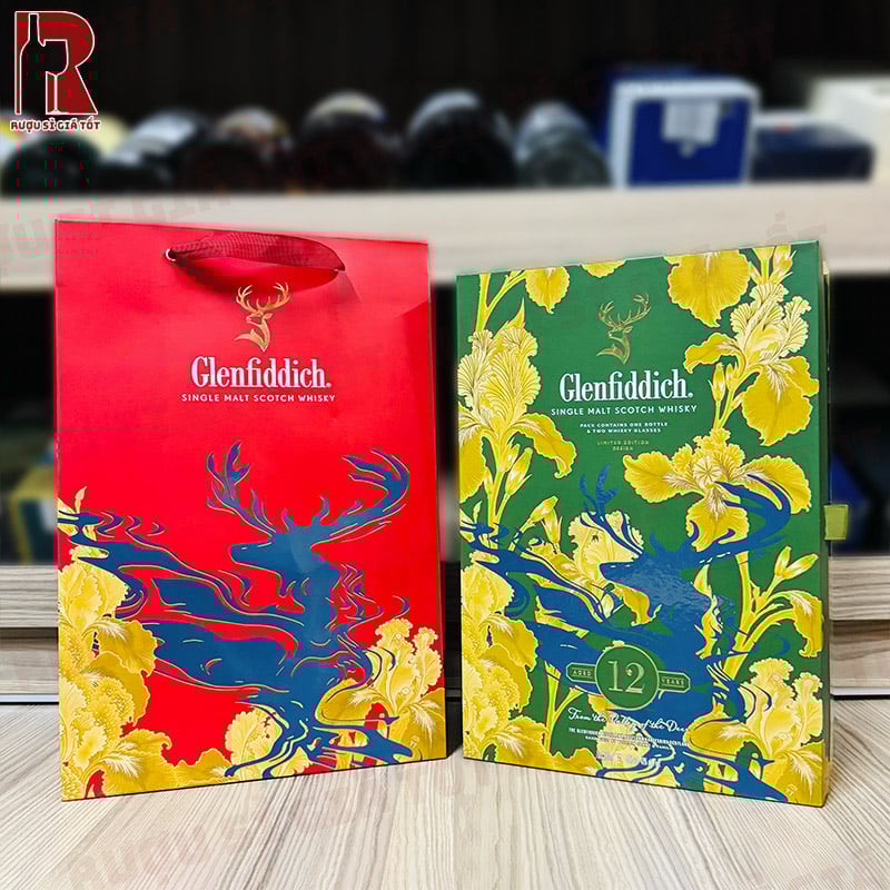 Giá hộp quà Tết rượu Glenfiddich 12 năm