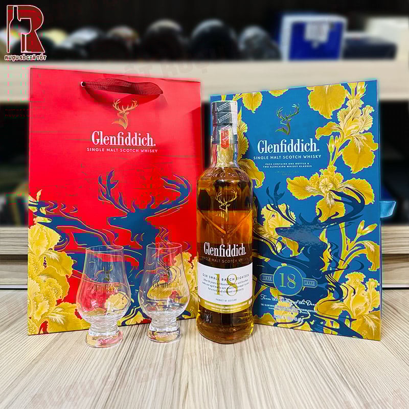 Giá hộp quà rượu Glenfiddich 18 Tết 2026