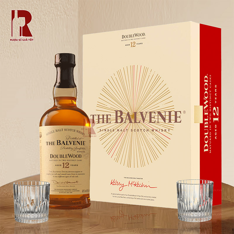 Giá hộp quà Tết rượu Balvenie 12 năm