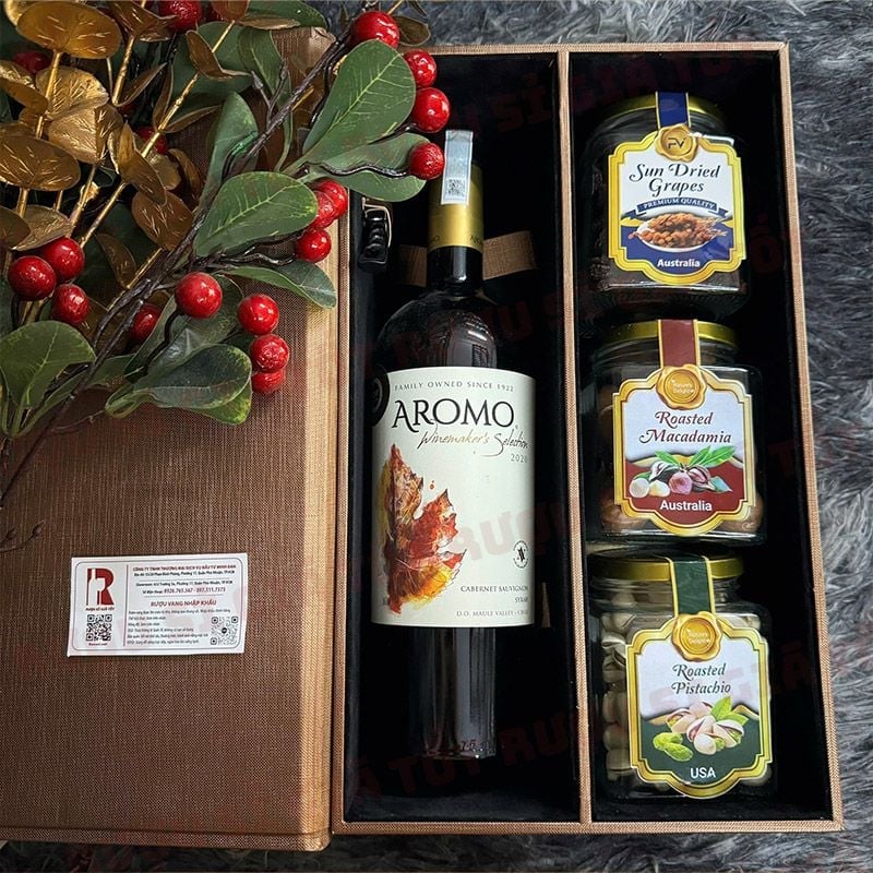Hộp Quà Rượu Vang Aromo Winemaker's Selection Cabernet Sauvignon Shiraz