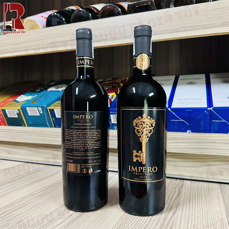 Rượu Vang Ý Đỏ Impero Primitivo Limited Edition nhập khẩu