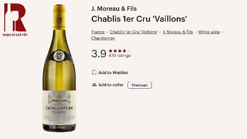 J.Moreau & Fils Chablis 1er Cru Vaillons