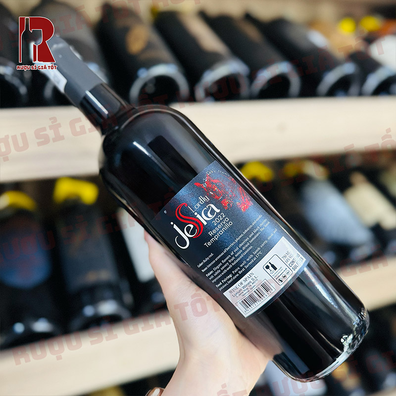 Rượu Vang Tây Ban Nha Đỏ Lordly Jesica Tempranillo Reserva nhập khẩu