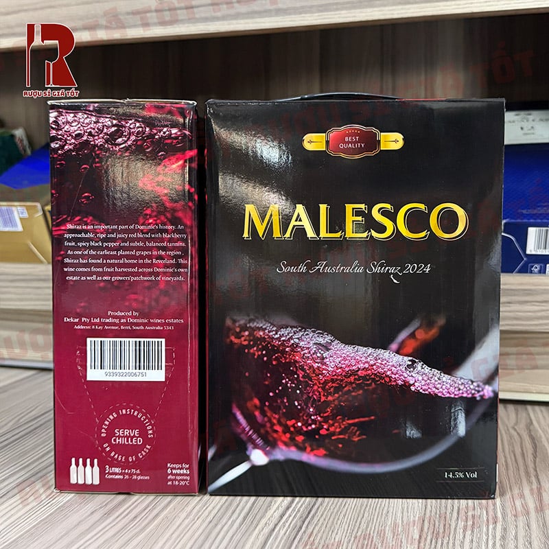 Giá Rượu Vang Bịch Úc Malesco Shiraz