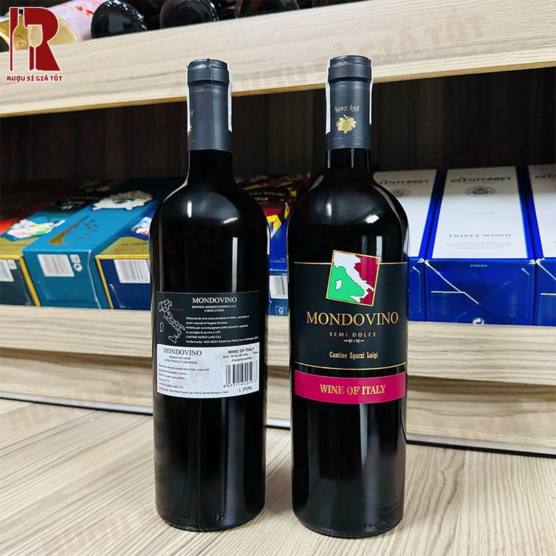 Rượu Vang Ý Đỏ Mondovino Ngọt giá rẻ