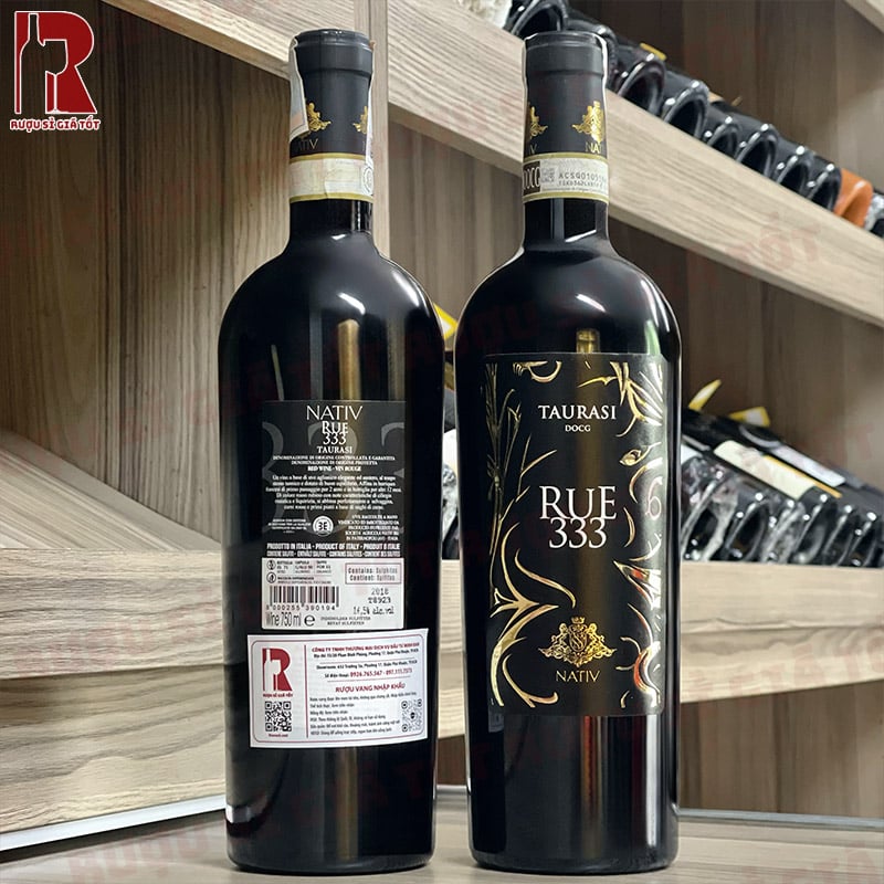 Rue 333 Taurasi Riserva Nativ DOCG có hương vị đậm đà cùng chút vị chua cân bằng