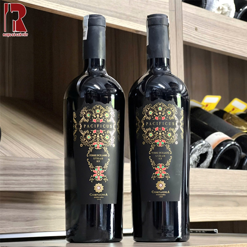 Rượu Vang Ý Đỏ Pacificus Syrah Terre Siciliane IGT nhập khẩu