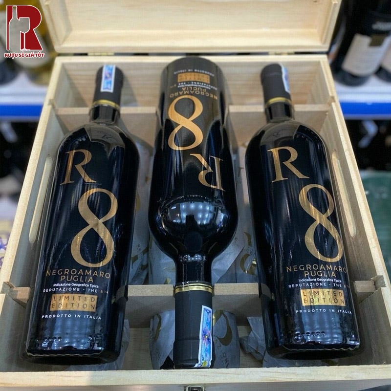 Rượu Vang Ý Đỏ R8 Negroamaro Limited Edition nhập khẩu chính hãng