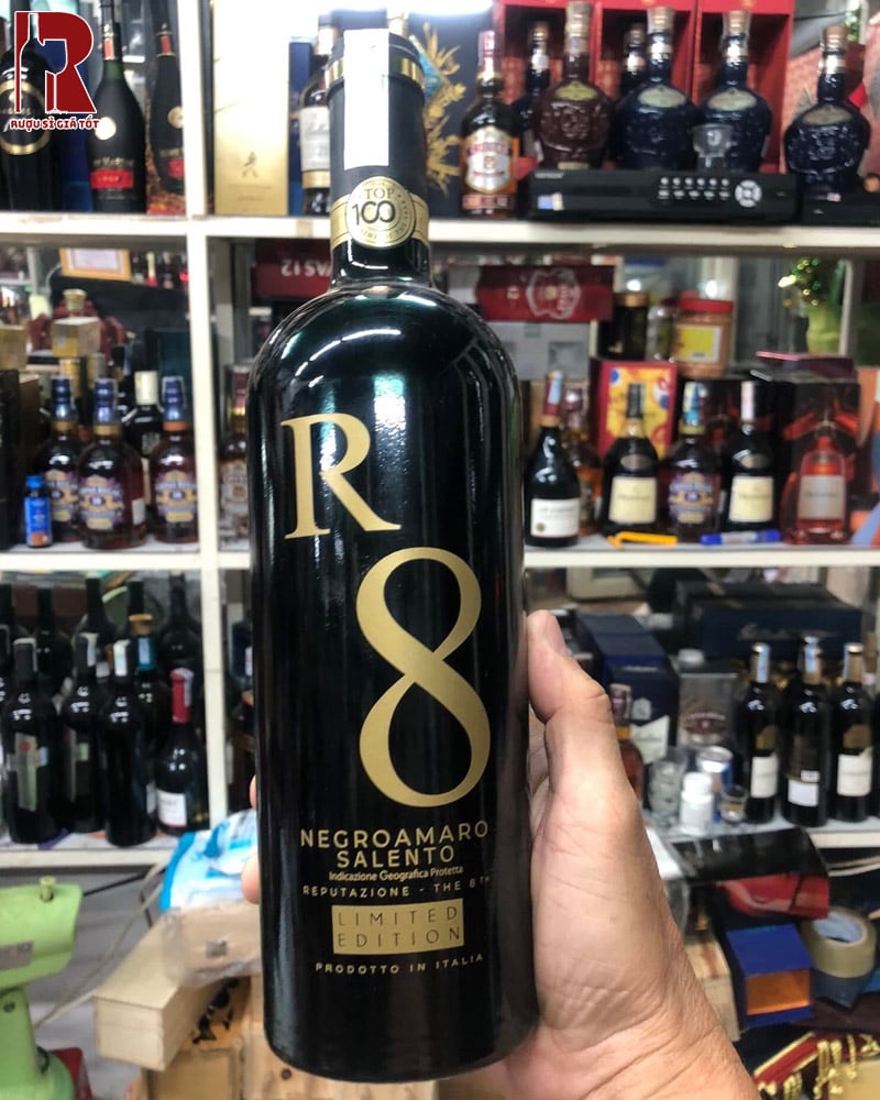 Rượu Vang Ý Đỏ R8 Negroamaro Limited Edition nhập khẩu chính hãng giá tốt