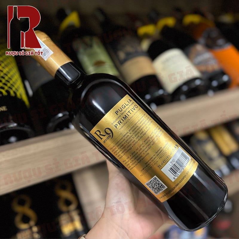 Rượu vang R9 Primitivo Syrah bao nhiêu độ