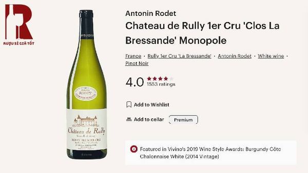 Rully 1er Cru Clos de La Bressande Monopole