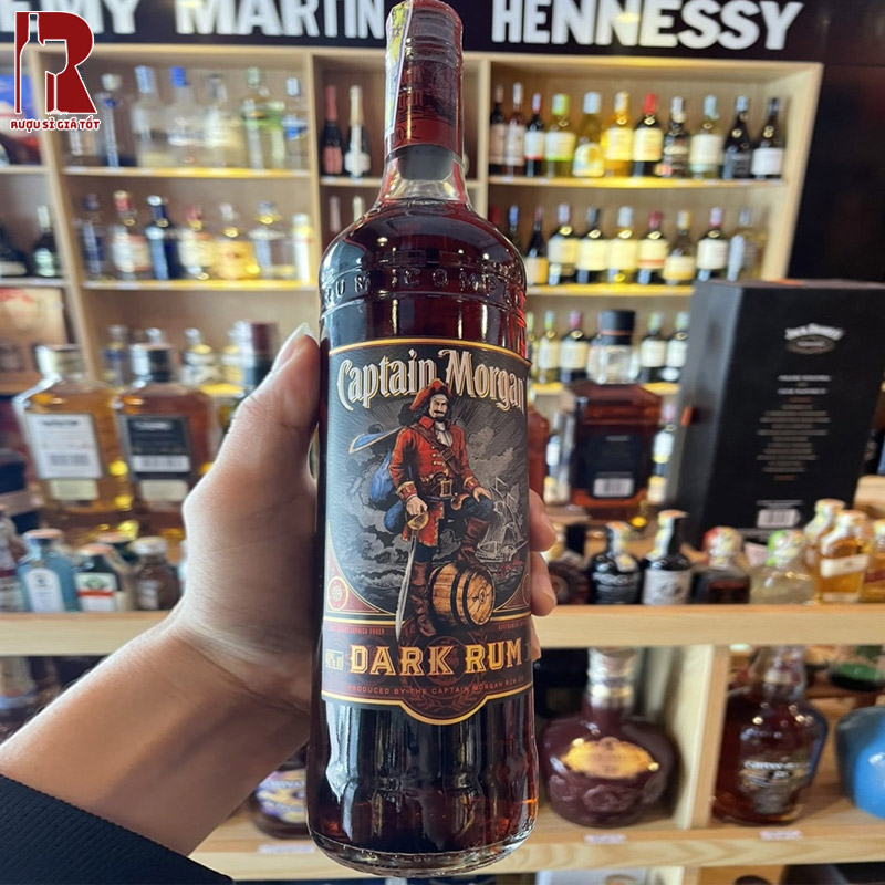 Rượu Rum Captain Morgan Dark nhập khẩu giá rẻ chính hãng