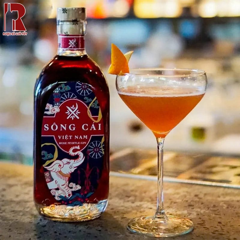 Pha Chế Từ Rượu Gin Sông Cái Spiced Roselle Flavored