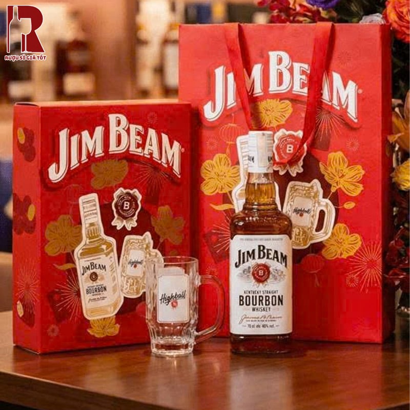 Mua Rượu Jim Beam White Label - Hộp Quà Tết 2026 Chính Hãng