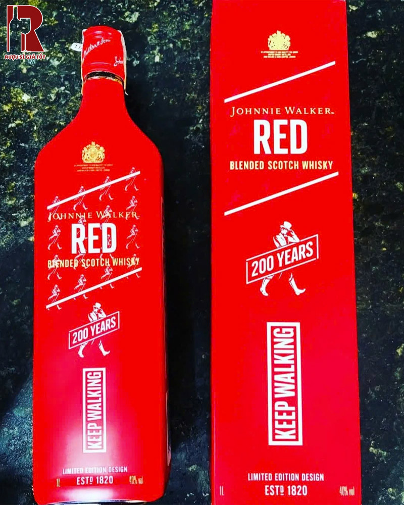 Thiết Kế Chai Rượu Johnnie Walker Red Label 200 Năm Icons Limited Edition