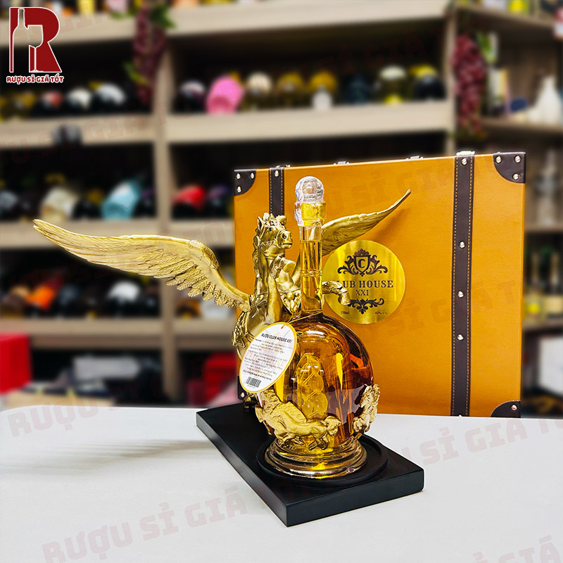 Top rượu linh vật ngựa - rượu ngựa Thần Pegasus vàng