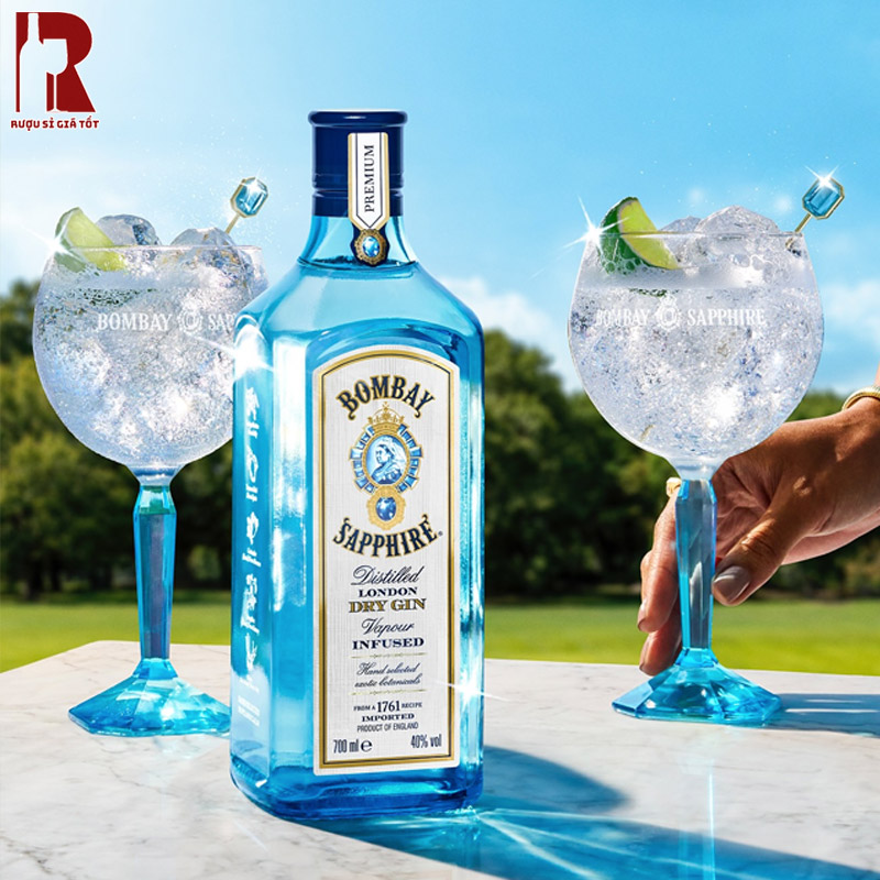 Rượu mùi Bombay Sapphire - Gin chính hãng tại Rượu Sỉ