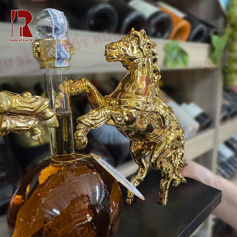 Giá Rượu Linh Vật Ngựa Đôi - Song Mã Kim